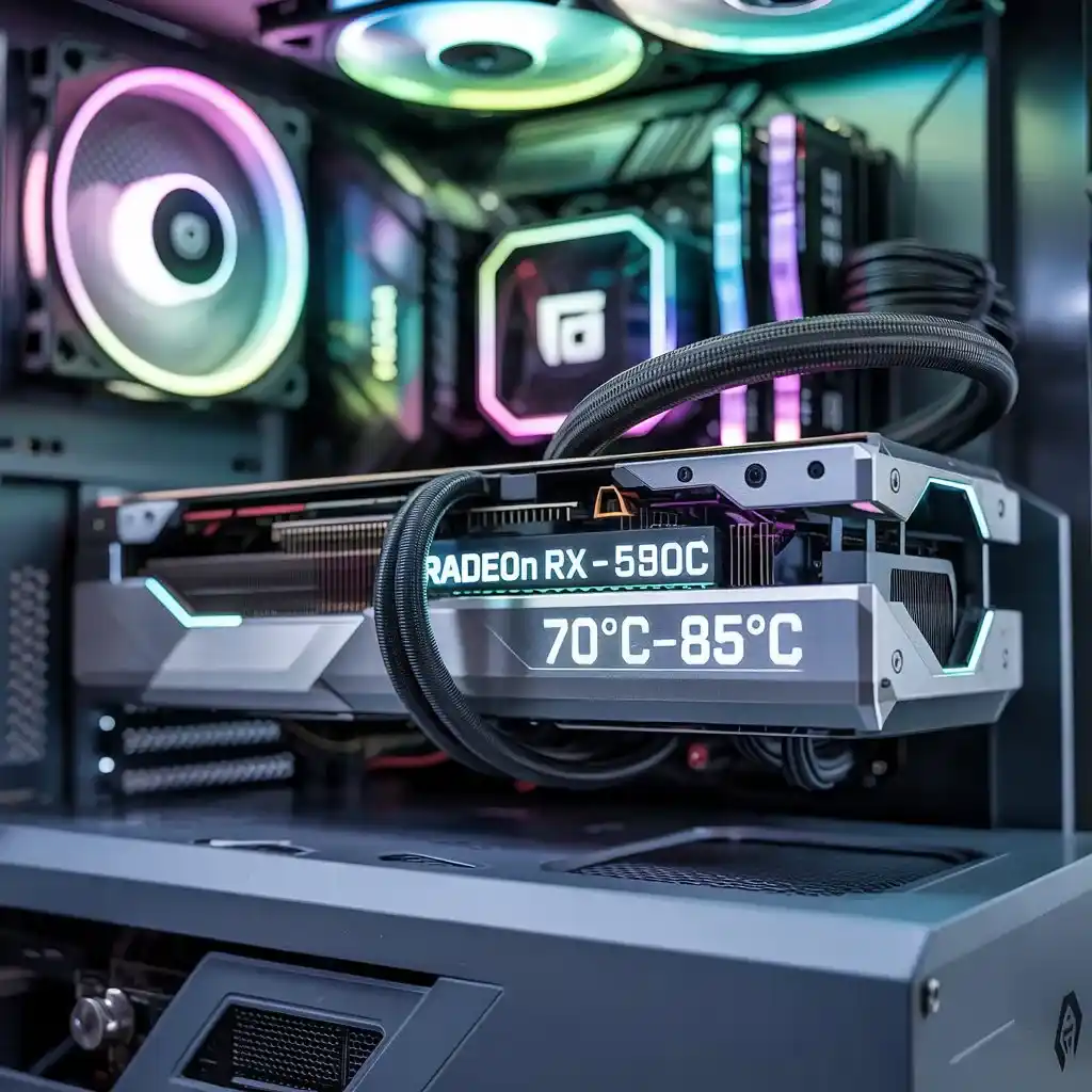 Radeon RX 580 = 70°C–85°C