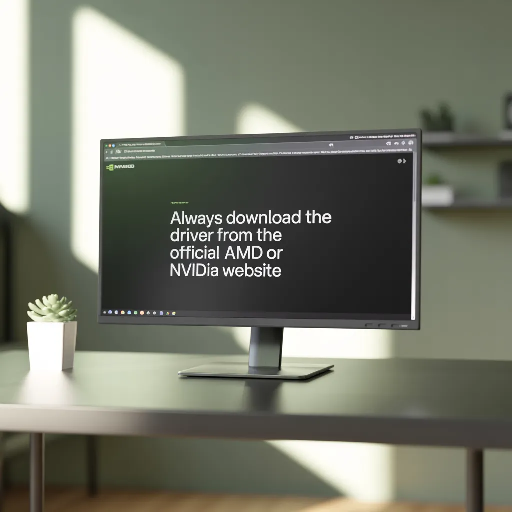 Always download the driver from the official AMD or NVIDIA website