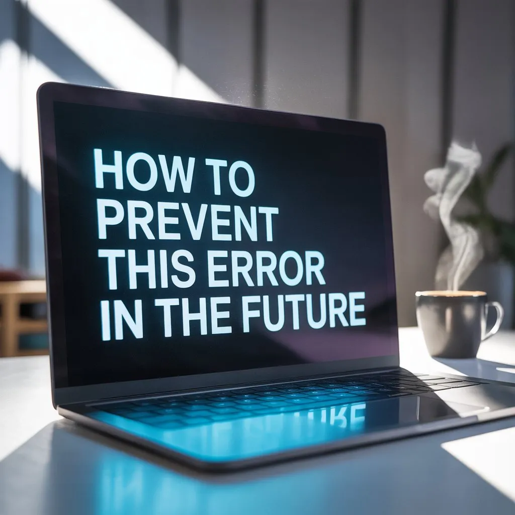 How to Prevent This Error in the Future