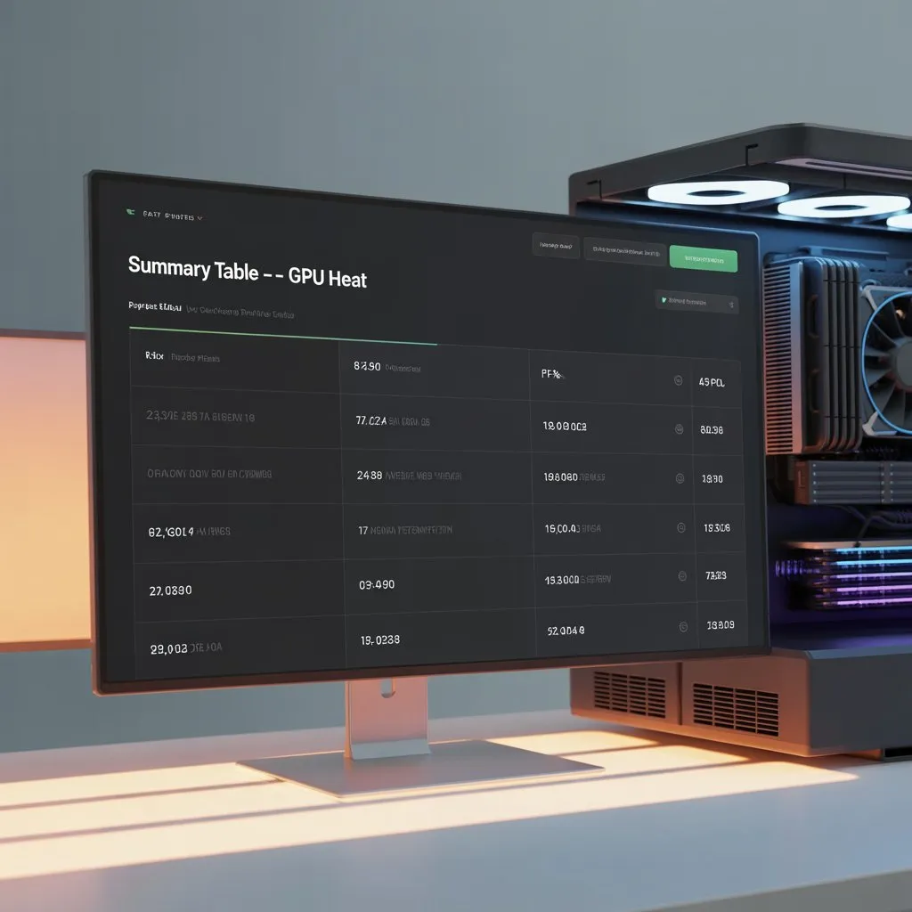 Summary Table – Fix GPU Heat:
