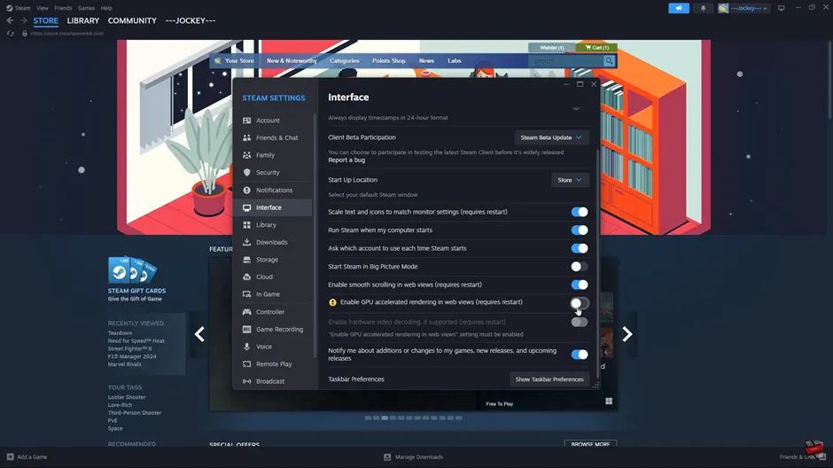 Main Benefits of Disabling GPU Acceleration in Steam