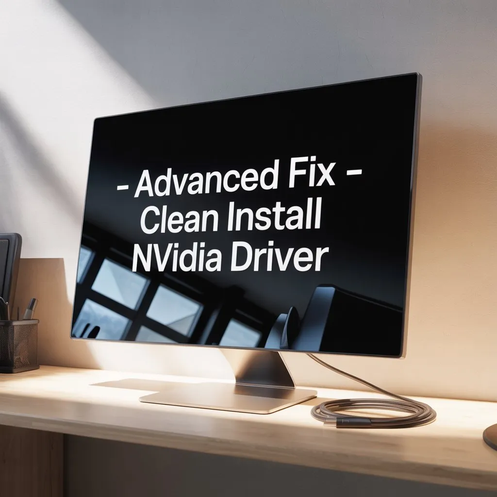 Advanced Fix – Clean Install NVIDIA Driver